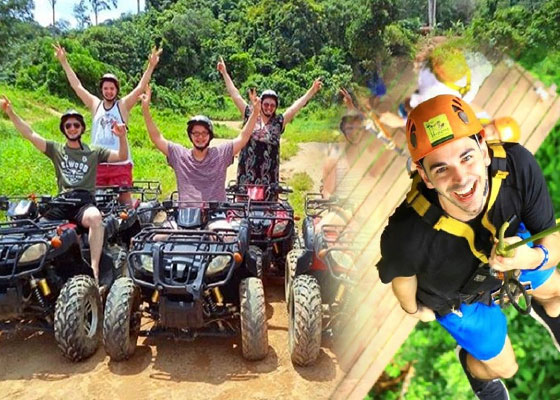 ATV Bike + Skyline Zipline Adventure